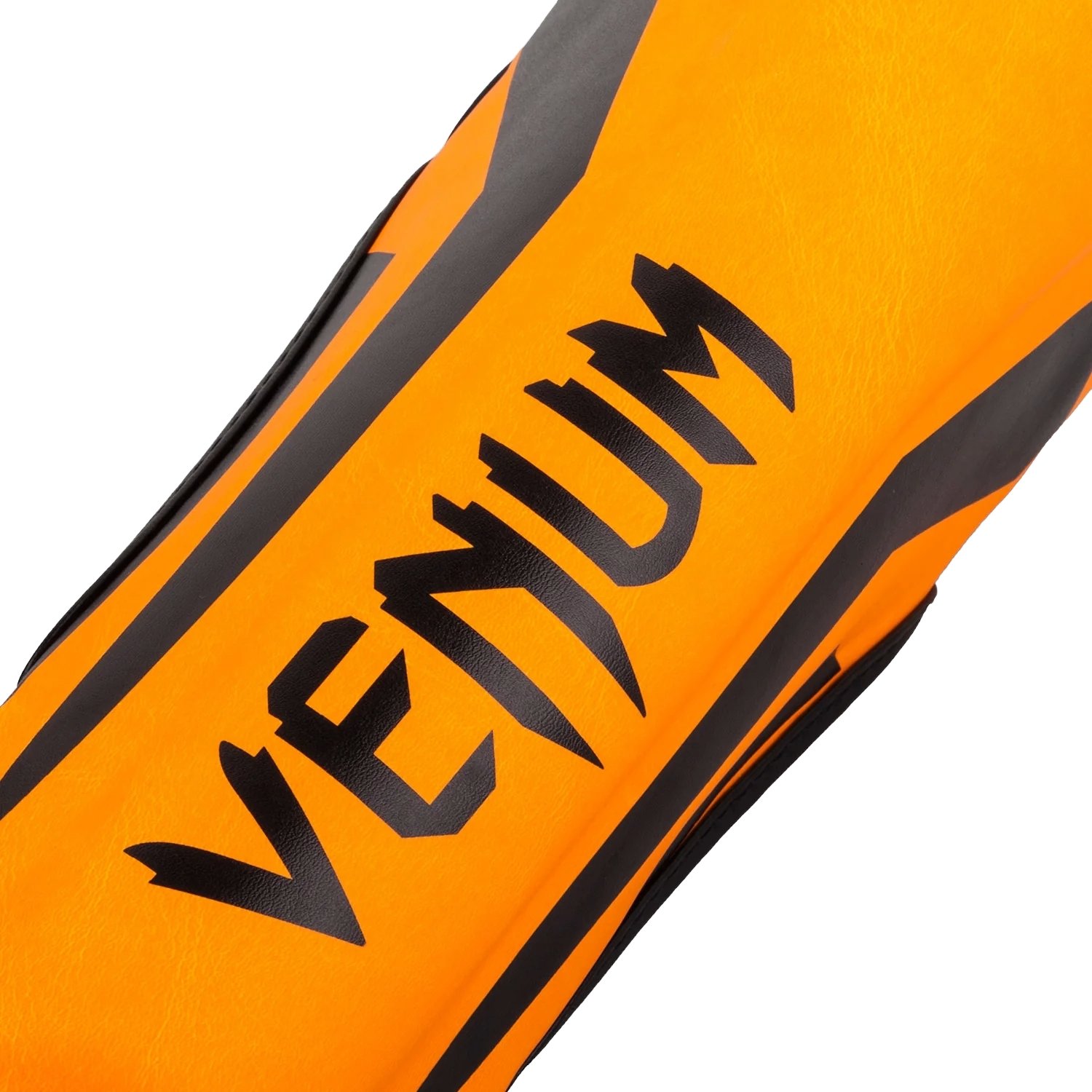 Venum Elite Shin Guards Exclusive Neo Orange Kids view 3