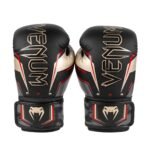 Venum Elite Evo Boxing Gloves Black/Gold/Red view 2