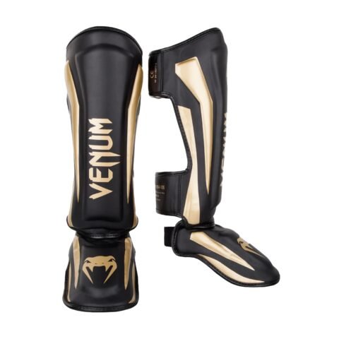 Venum Elite Standup Shin Guards Black/Gold