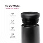 Simple Modern Signature Voyager Tumbler with Ceramic Coating 360° Lid view 2