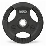 Axox Fitness 3-Grip Rubber Weight Plate 10 Kg With PVC Label W02AC023-10K