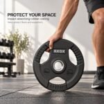 Axox Fitness 3-Grip Rubber Weight Plate 10 Kg With PVC Label W02AC023-10K - view 3