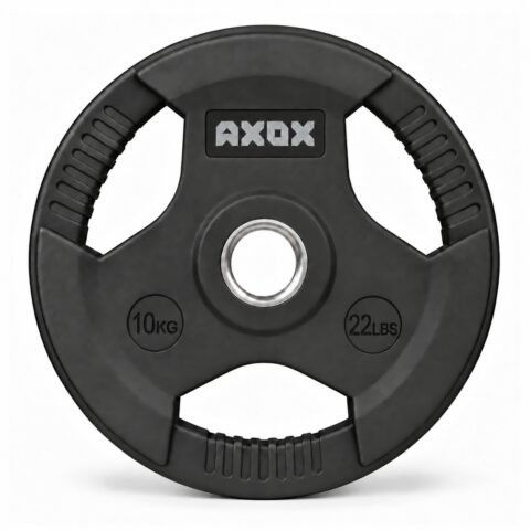 Axox Fitness 3-Grip Rubber Weight Plate 10 Kg With PVC Label W02AC023-10K