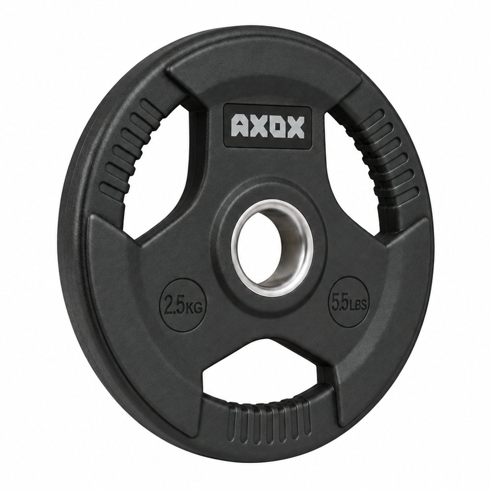 Axox Fitness 3-Grip Rubber Weight Plate 2.5 Kg With PVC Label W02AC023-2-5K - view 2