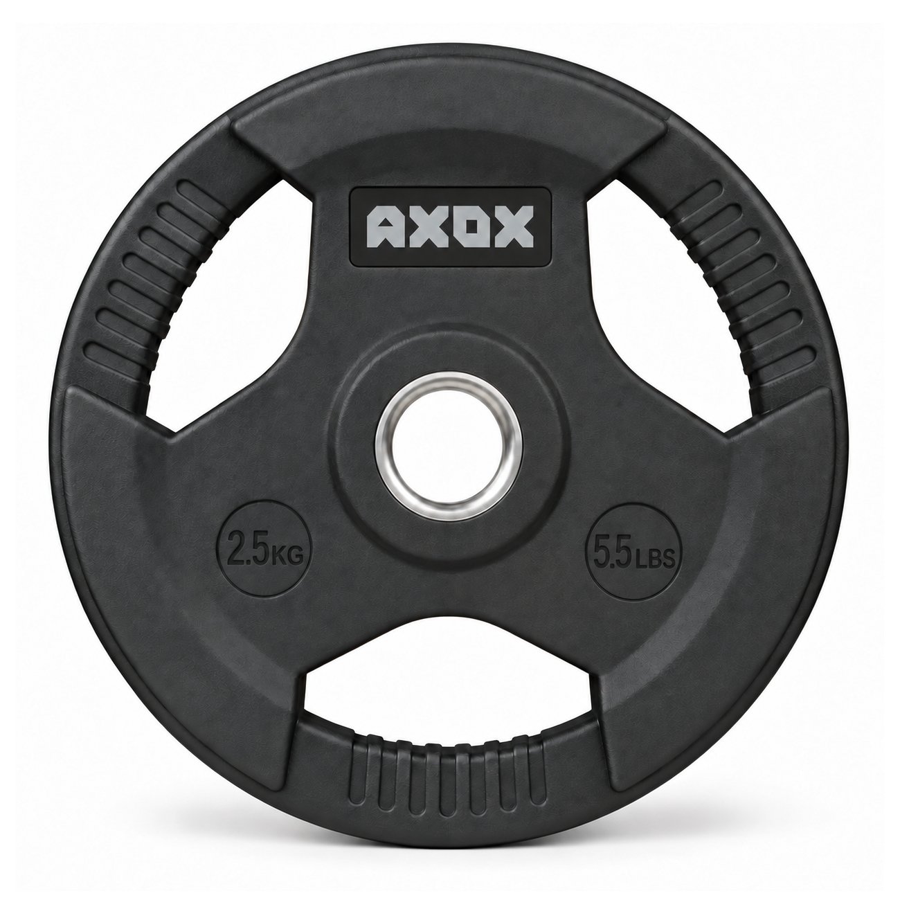 Axox Fitness 3-Grip Rubber Weight Plate 2.5 Kg With PVC Label W02AC023-2-5K