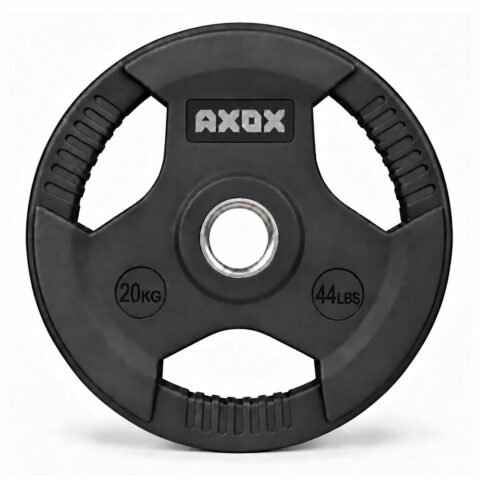 Axox Fitness 3-Grip Rubber Weight Plate 20 Kg With PVC Label W02AC023-20K