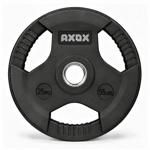 Axox Fitness 3-Grip Rubber Weight Plate 25 Kg With PVC Label W02AC023-25K