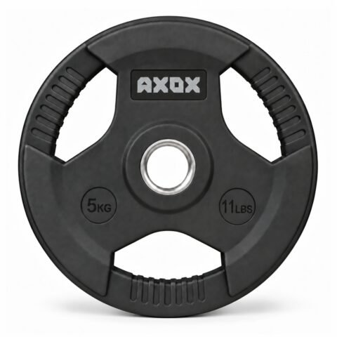 Axox Fitness 3-Grip Rubber Weight Plate 5 Kg With PVC Label W02AC023-5K
