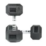 Axox Fitness Rubber Coated Hex Dumbbell Pair view 2