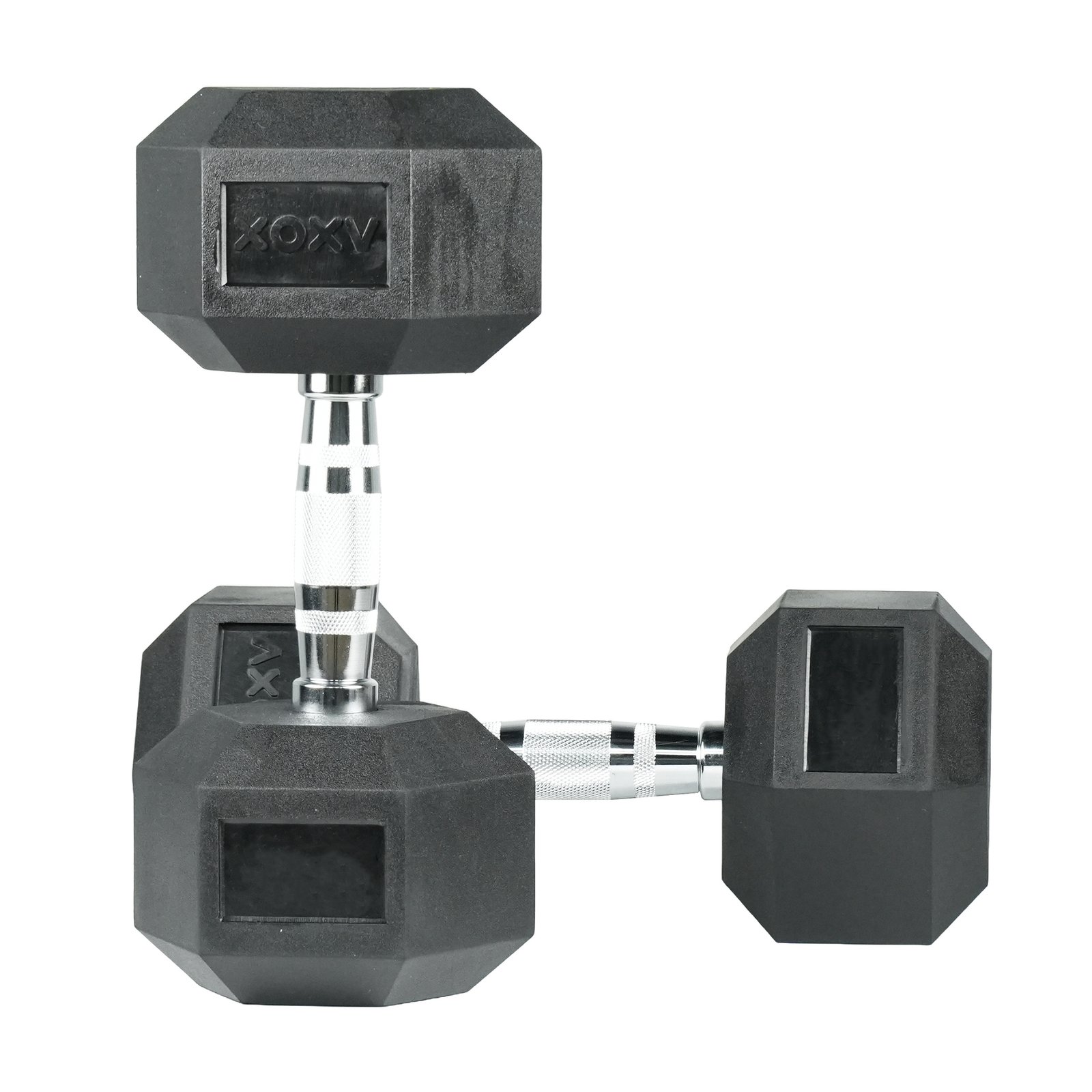 Axox Fitness Rubber Coated Hex Dumbbell Pair view 2
