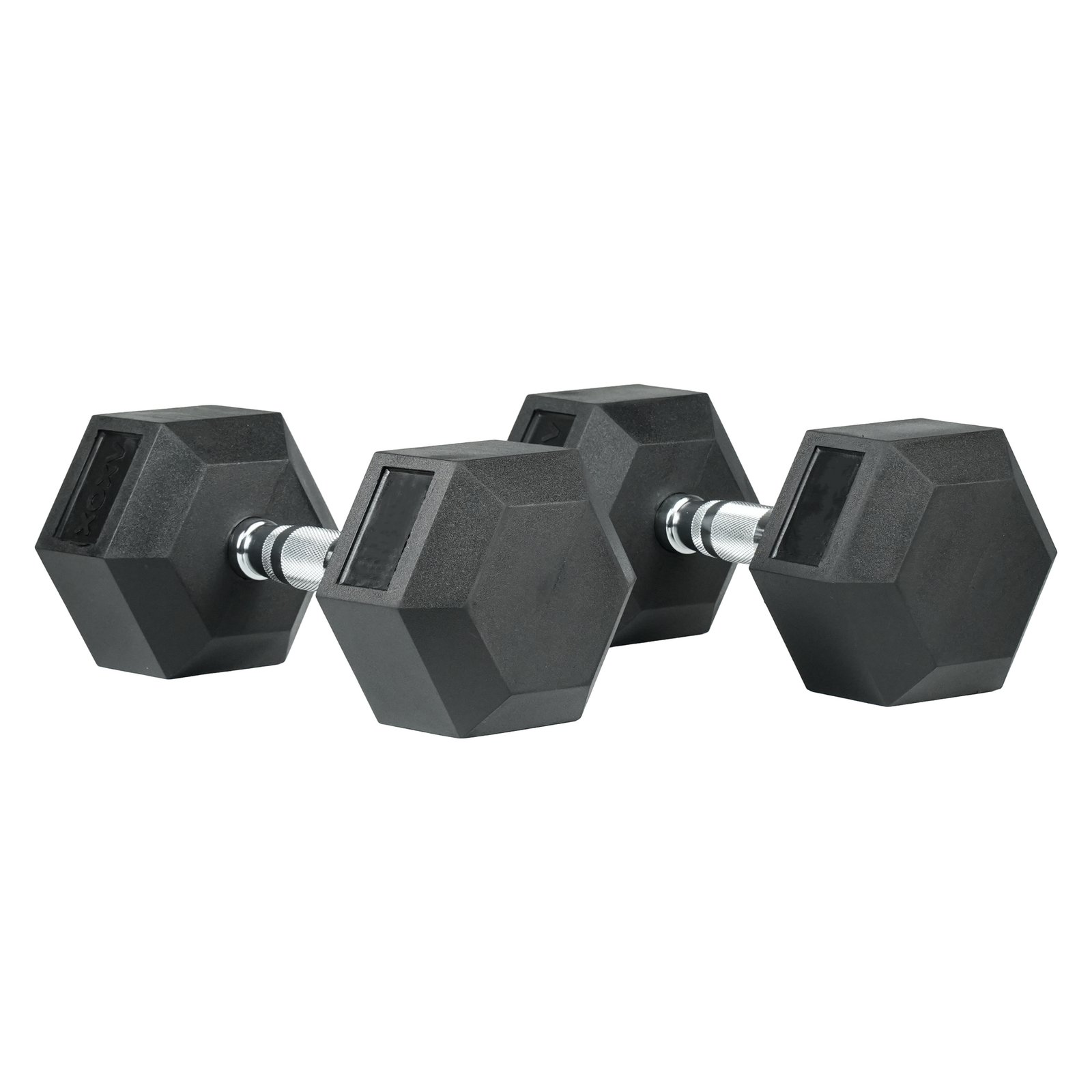 Axox Fitness Rubber Coated Hex Dumbbell Pair view 4