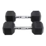 Axox Fitness Rubber Coated Hex Dumbbell Full Set 2.5-50 Kg W03CB015-2-5-0 view 3