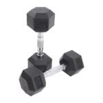 Axox Fitness Rubber Coated Hex Dumbbell Full Set 2.5-50 Kg W03CB015-2-5-0 view 4