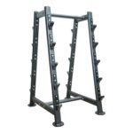 Axox Fitness Fixed Straight & Curl Barbell Set 10-30 kg with Storage Rack Bundle view 4