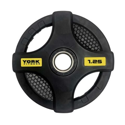 York Honeycomb Black Rubber Coated Weight Plate 1.25 kg–25 kg – WP088