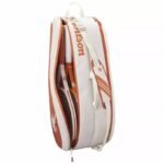 Wilson Roland Garros Team 2025 6-Racket Tennis Bag Cream Clay WR8045401001 view 3
