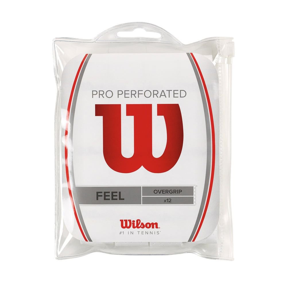 Wilson Pro Perforated Overgrip White Pack Of 12 WRZ4006WH