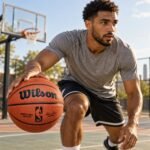 Wilson NBA Authentic Indoor/Outdoor Basketball Brown Size 7 WZ2016501XB7 view 4