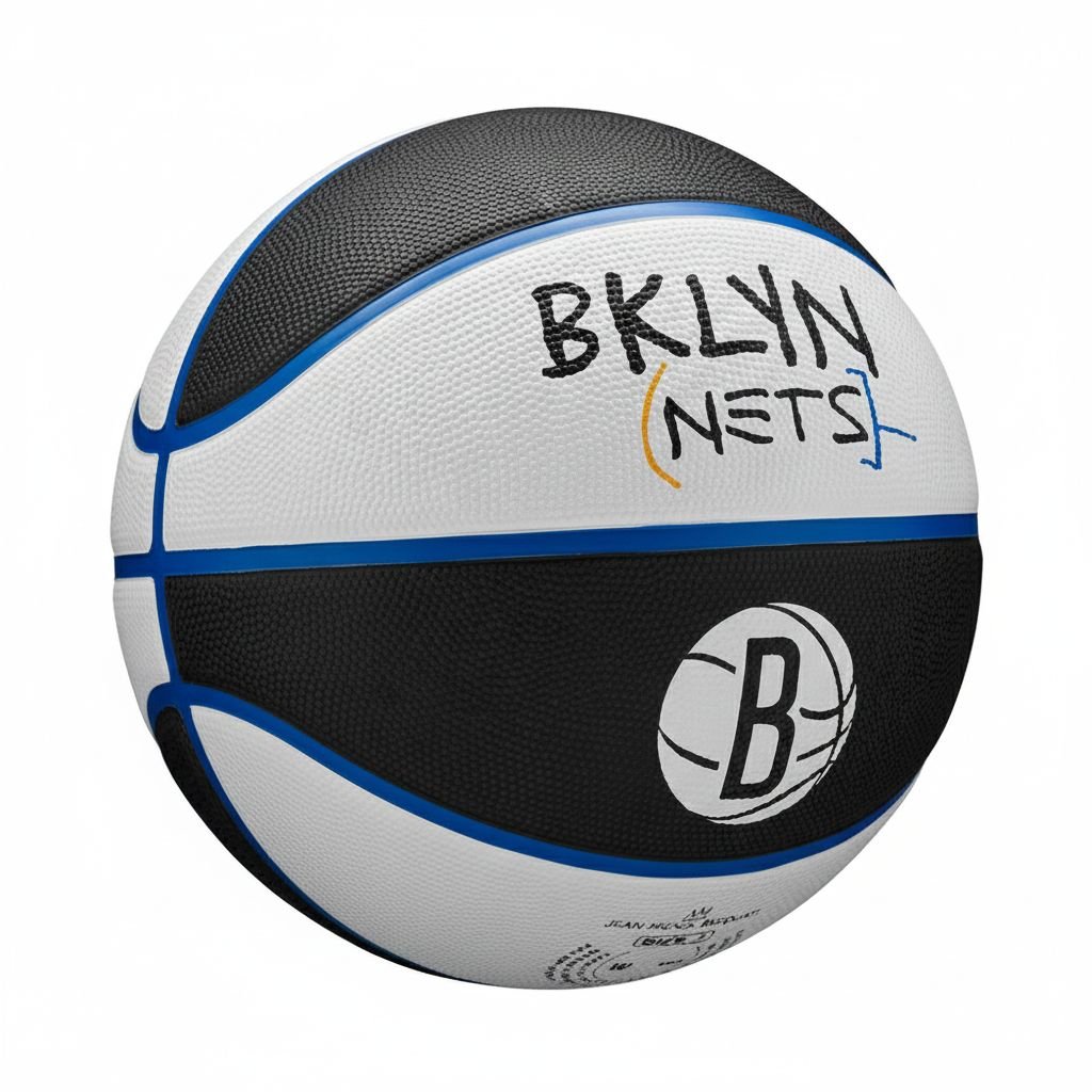 Wilson 2024 NBA Team City Edition Basketball Brooklyn Nets Size 7 WZ4016503XB7 view 2