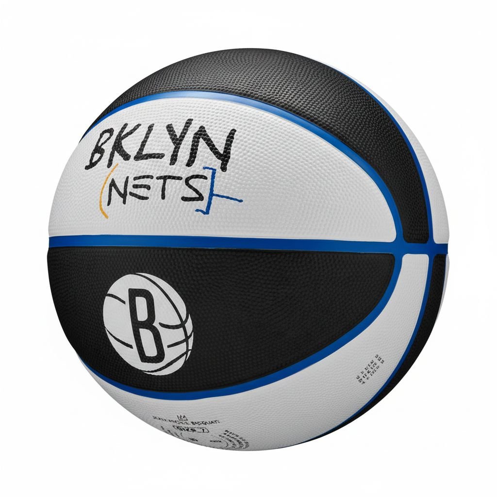 Wilson 2024 NBA Team City Edition Basketball Brooklyn Nets Size 7 WZ4016503XB7 view 3
