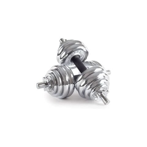 York Dark Grey Painted Chrome Dumbbell Set 30 kg YKPD30