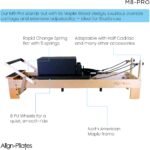 Align-Pilates M8-Pro Maple Wood Pilates Reformer with Half Cadillac PAPM8HALFCAD view 3
