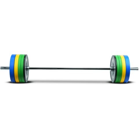 Axox Fitness Color Bumper Plates with Barbell Set 160 Kg W02CA016-160K