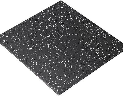 Body Strong Commercial Rubber Flooring for Gym 20 mm - 100 x 100 CM Speckled White