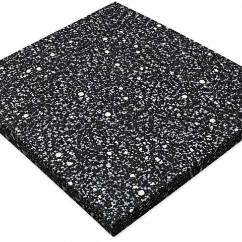 Body Strong EPDM Gym Rubber Flooring 20 mm - 100 x 100 CM Speckled Grey(White Dot)