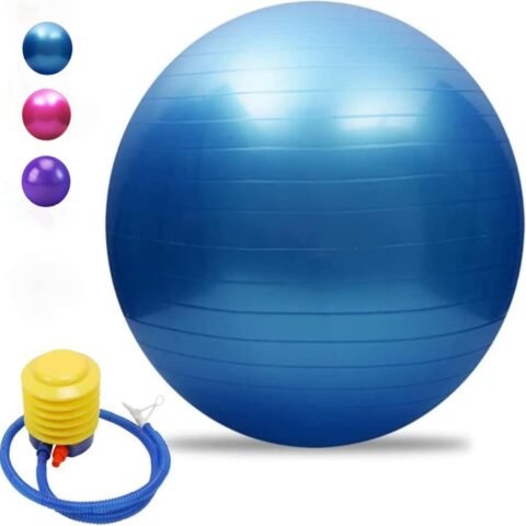Body Strong Exercise Ball Anti-Burst, Yoga Ball Anti-Slip with Quick Air Pump