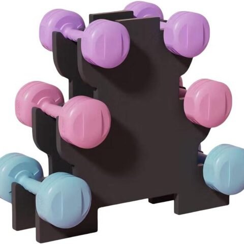 Body Strong Fancy Neoprene Dumbbell Set with Rack