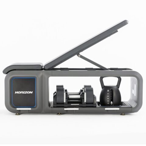Horizon Fitness All-in-One Adjustable Bench with Dumbbells & Kettlebell HBN70