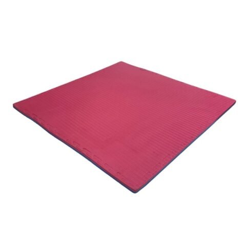 EVA Tatami Mat Size: 1Mx1Mx20MM With Straw Pattern Red/blue