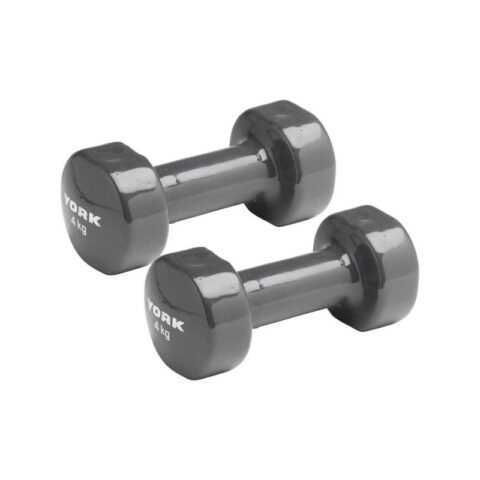 York Vinyl Dumbbell 4 kg Gray 1676