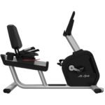 Life Fitness Aspire Recumbent Bike with SL Console Arctic Silver Base view 2