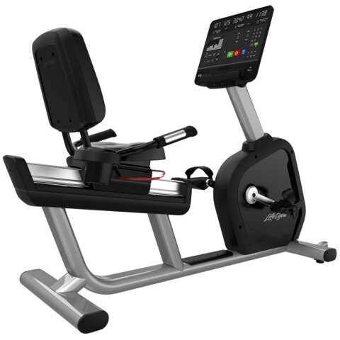 Life Fitness Aspire Recumbent Bike with SL Console Arctic Silver Base