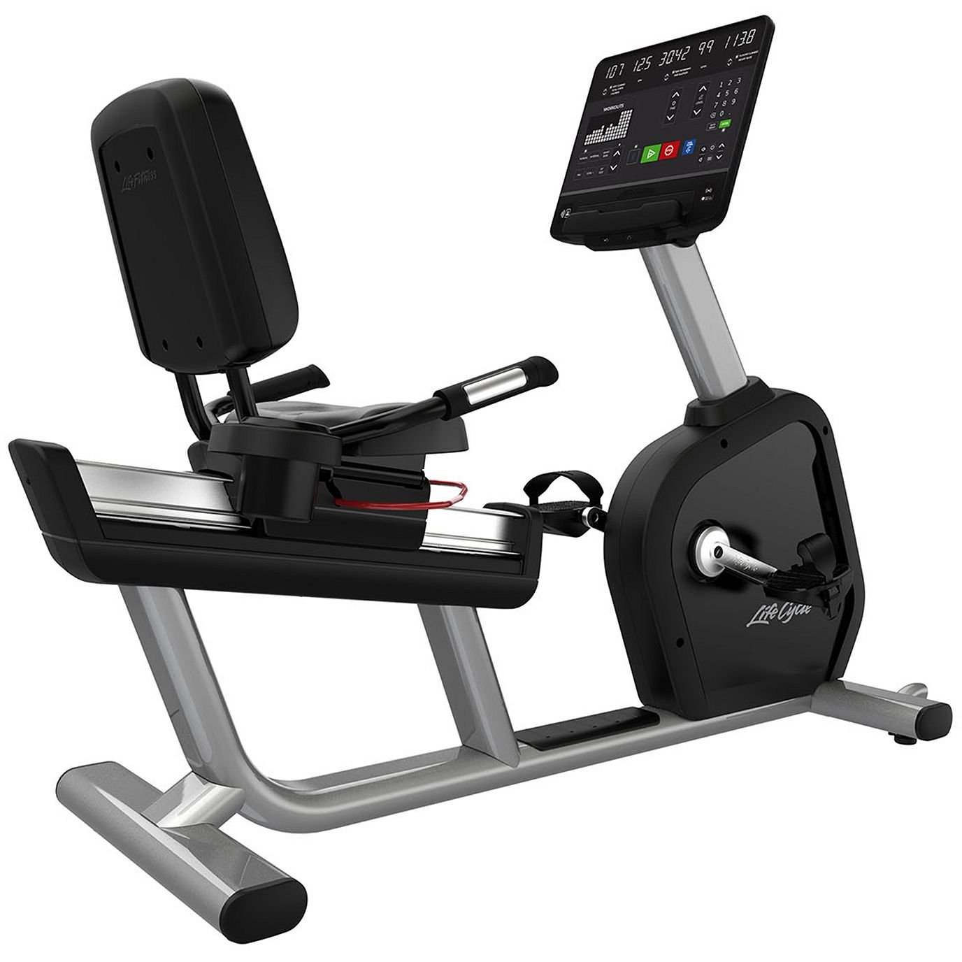 Life Fitness Aspire Recumbent Bike with SL Console Arctic Silver Base