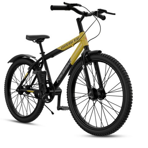 PowerMax PBC-AGST26-YL Yellow 26T Single Speed Mountain Bicycle