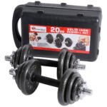 PowerMax PDS-20 Adjustable Metal Plates Dumbbell Set 20 kg with Rods