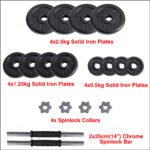 PowerMax PDS-20 Adjustable Metal Plates Dumbbell Set 20 kg with Rods