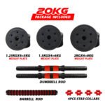 PowerMax PDS-20P+ Adjustable PVC Cement Dumbbell Set 20 kg