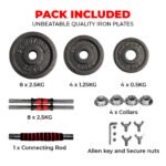 PowerMax PDS-30 Baked Iron Dumbbell Set 30 kg with Carrying Case