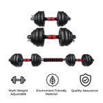 PowerMax PDS-30 Baked Iron Dumbbell Set 30 kg with Carrying Case
