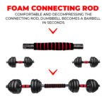 PowerMax PDS-30 Baked Iron Dumbbell Set 30 kg with Carrying Case