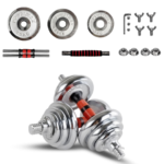 PowerMax PDS-30C Chrome Iron Dumbbell Set 30 kg