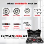 PowerMax PDS-30C Chrome Iron Dumbbell Set 30 kg