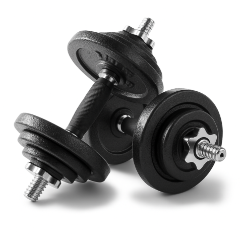 PowerMax PDS-50 Solid Iron Dumbbell and Barbell Set 50 kg