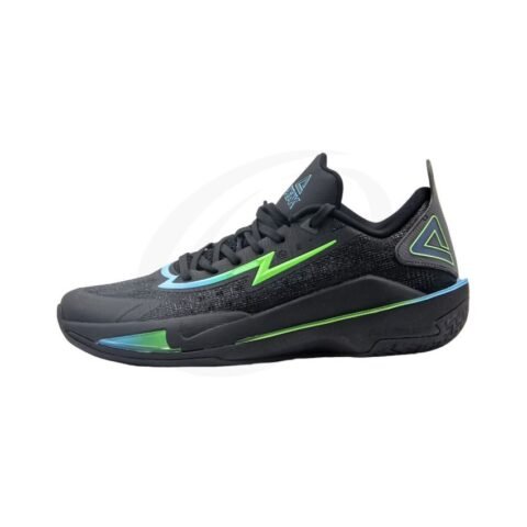 PEAK Basketball Shoes ET42071A Black/Shining Green