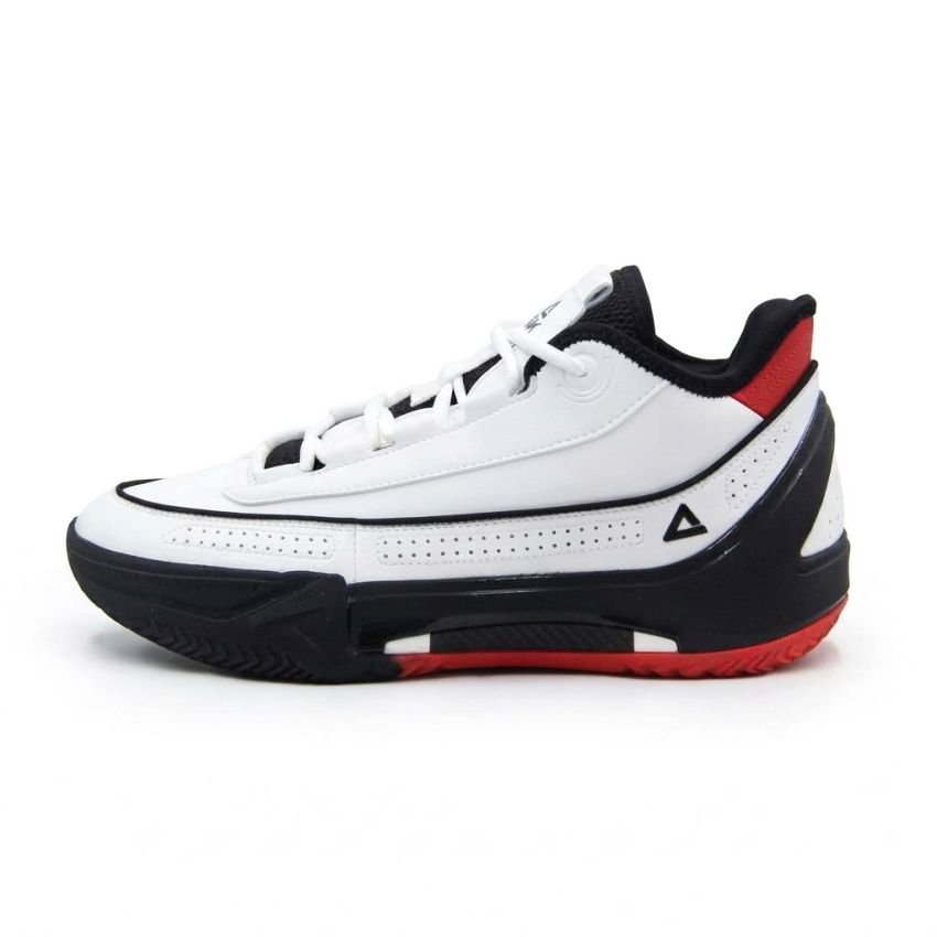 PEAK Men's Basketball Shoes EXT54101A Streetball Master 2 White/Black/Red view 2