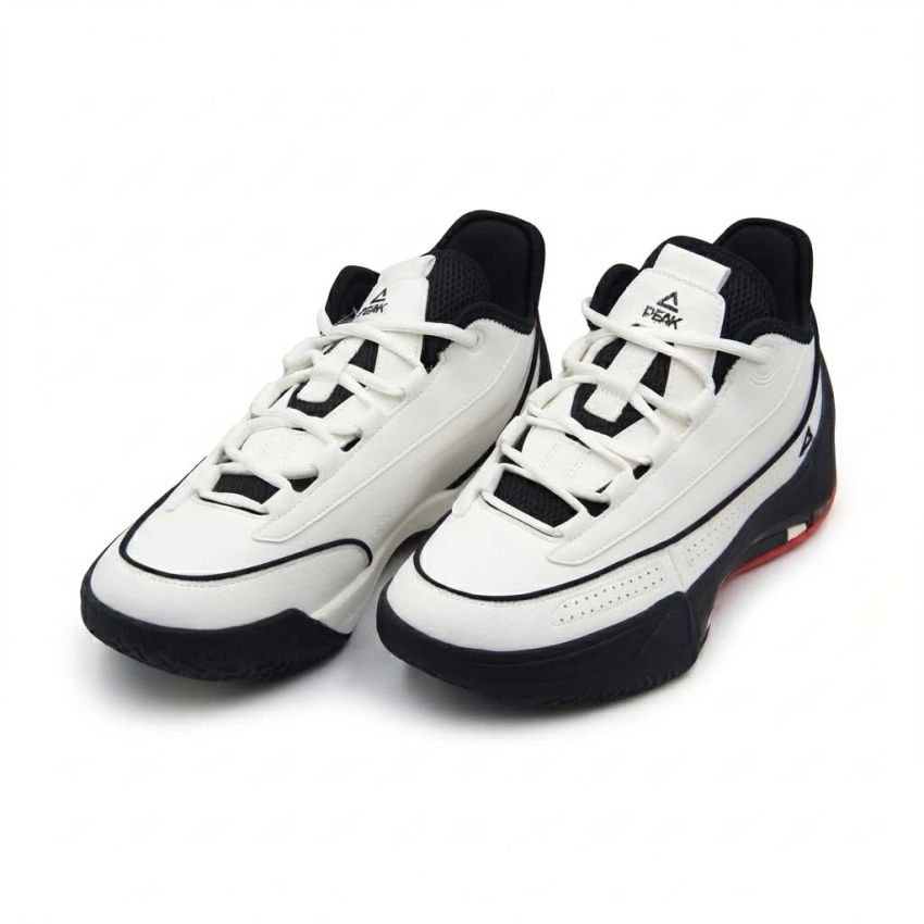 PEAK Men's Basketball Shoes EXT54101A Streetball Master 2 White/Black/Red view 3